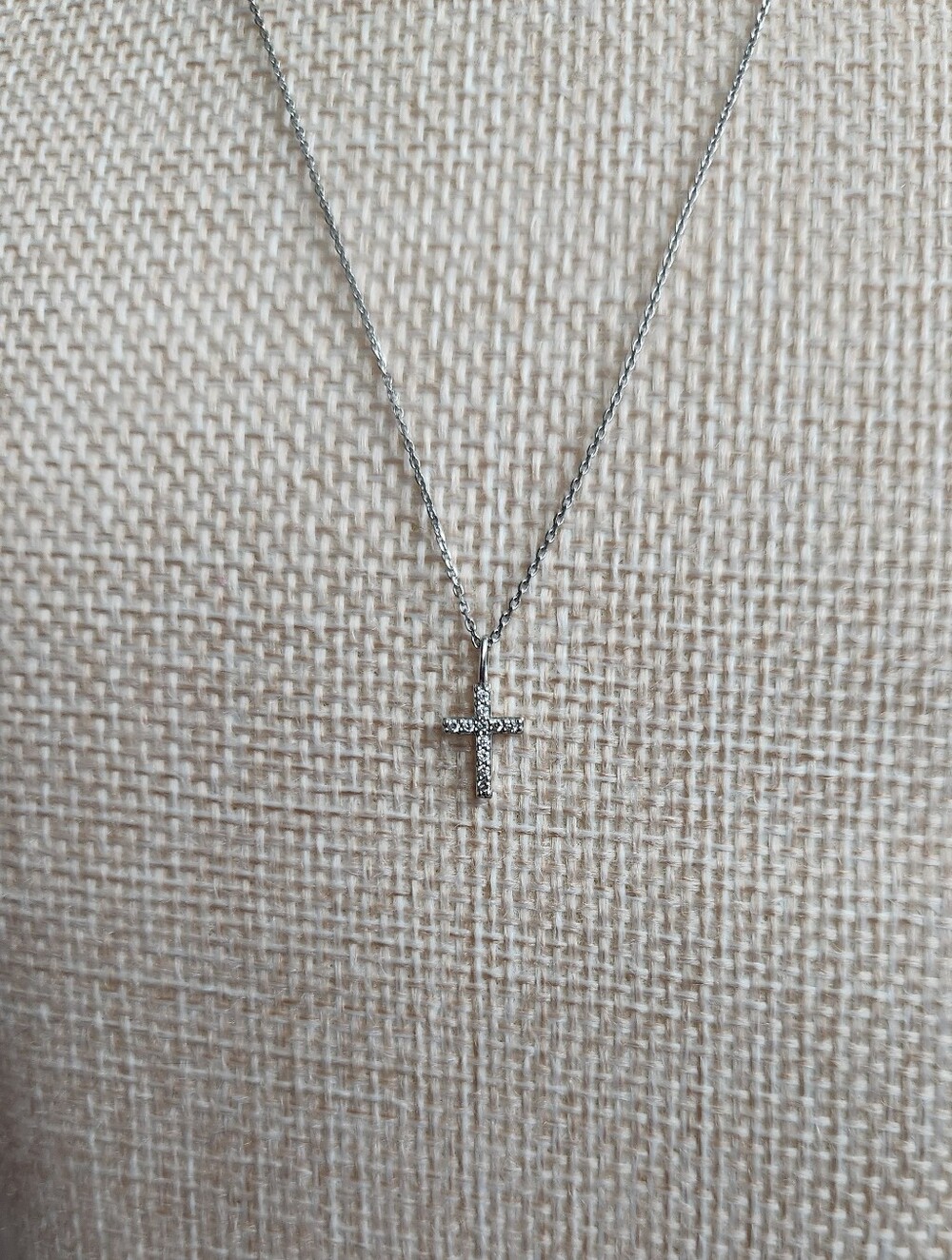 Kendra Scott Diamond 14k Silver Cross Pendant Necklace - Picture 2 of 11